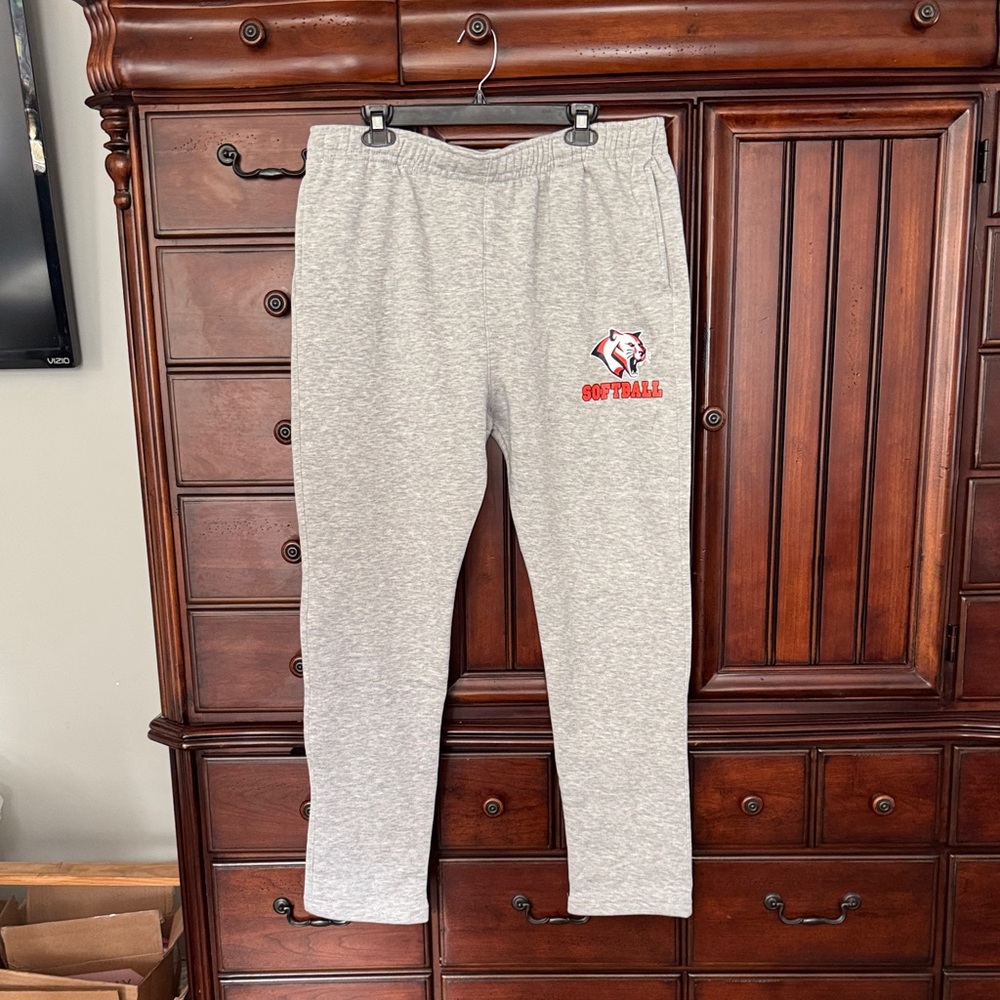 Gray Softball Track Pants